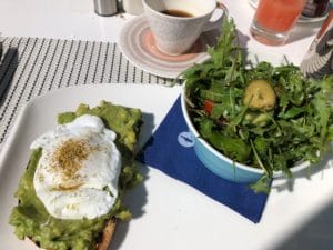 Breakfast at the Carbon Beach Club, Malibu Beach Inn