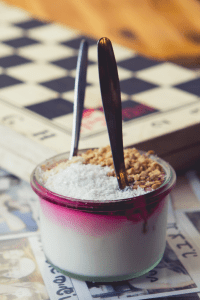 Malabi, dessert near Tel Aviv, Israel