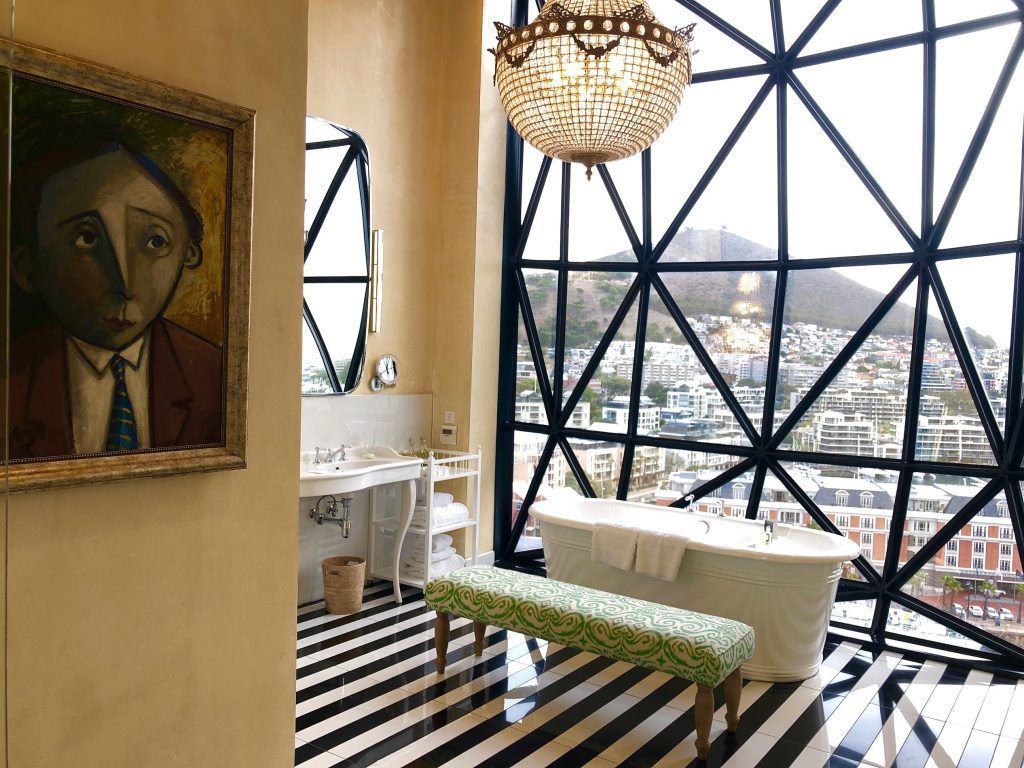 The Silo Hotel bathroom views