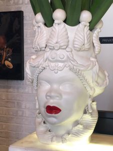 The Silo Hotel Cape Town reception decor & sculpture
