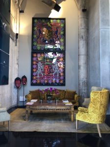 Small reception area at The Silo Hotel